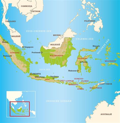 kaart van indonesie